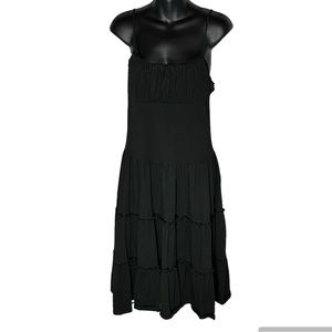 Y2K Xhilaration Ruffle Dress Black Large